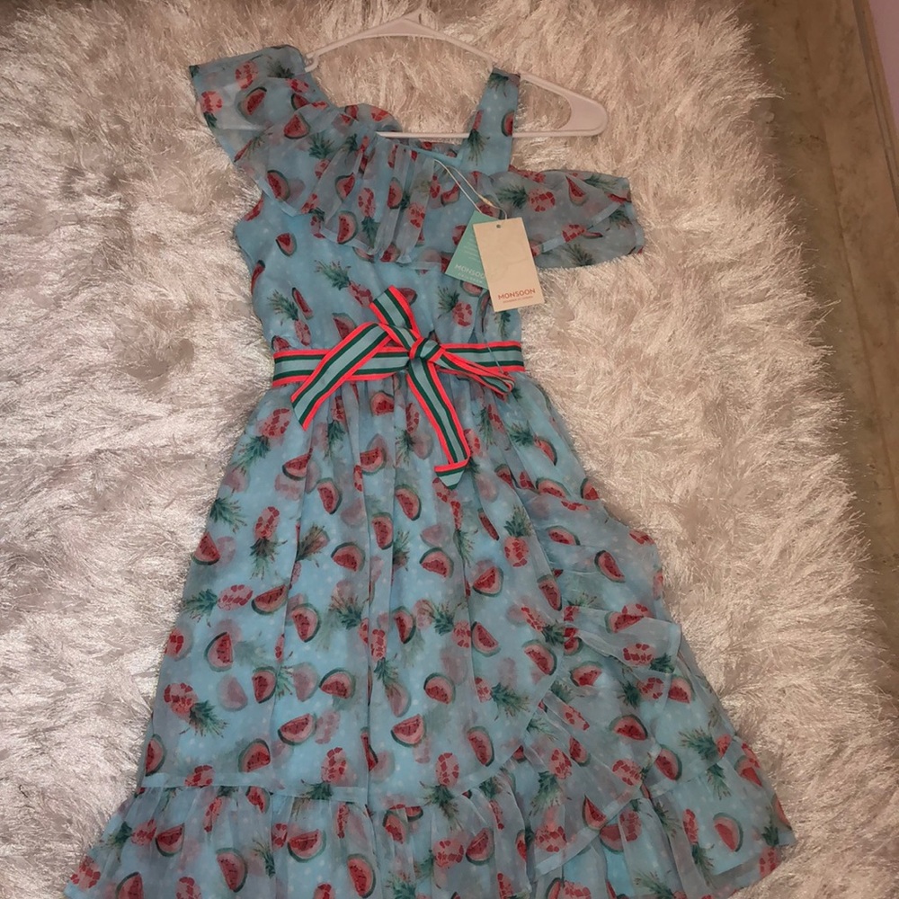 Watermelon light blue dress
